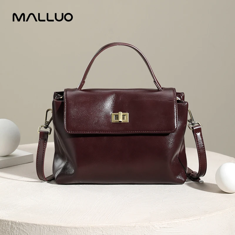 Bolso de mano de piel de vaca auténtica para mujer, bolso de mano de cuero suave de alta calidad, bolsos cruzados de moda, bolso de hombro para mujer