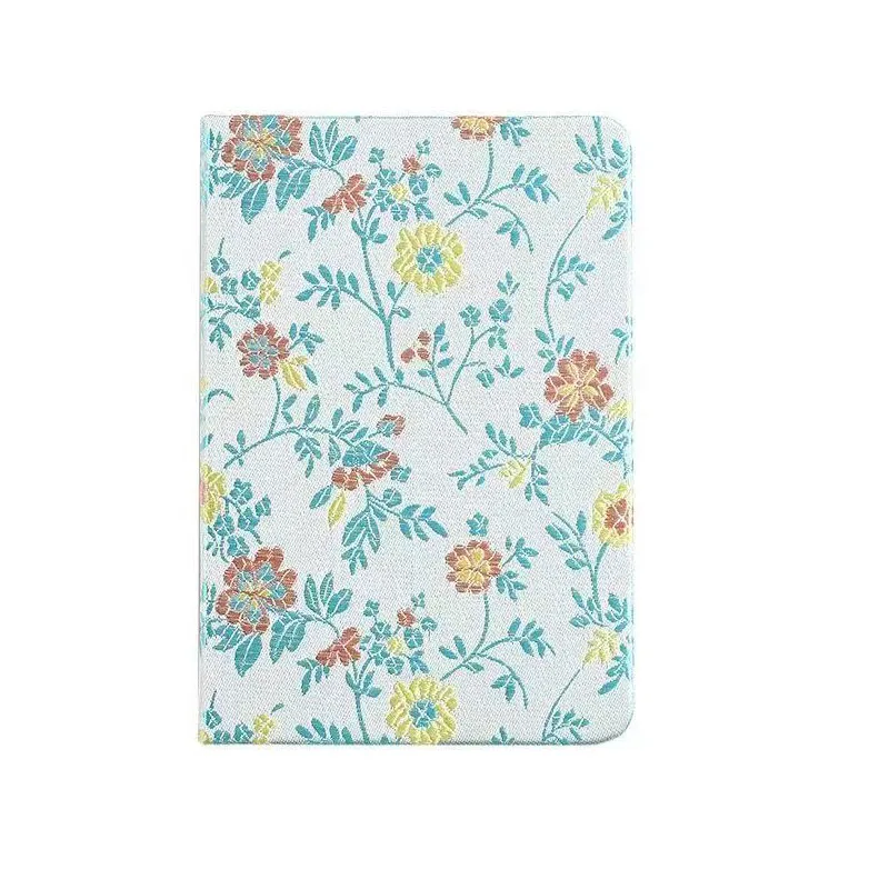 A6 Chinese Floral Brocade Notebook 256 Pages Vintage Embroidery Fabric Hardcover Journal Pocket Size Travel Diary Gift Notepad view 6