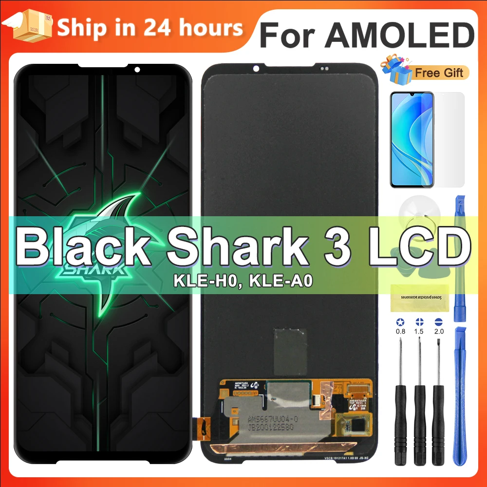 AMOLED for Xiaomi Black Shark 3 LCD Display Touch Screen Digitizer Assembly Replacmenet for BlackShark 3 KLE-H0 KLE-A0 Screen