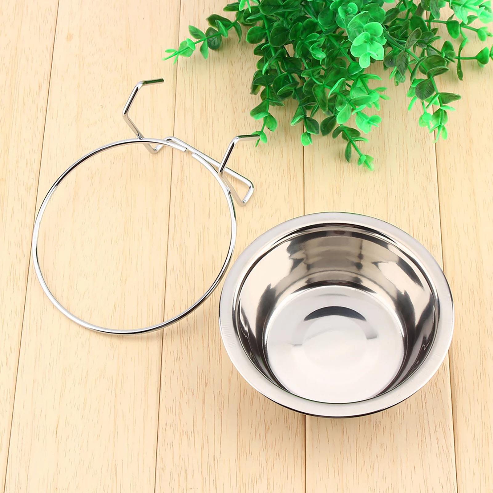 Hook On Feeding Dog Bowl Pet Rabbit Bird Dog Puppy Food Water Cage Cup Clamp Holder