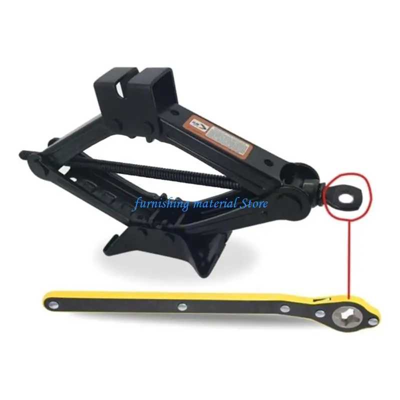 

Y5GD Alloy Steel Ratchet Wrench Car Jacks Lug Wrench Tool for Quick Tire Replacement for Emergency Tire Wheel Replace