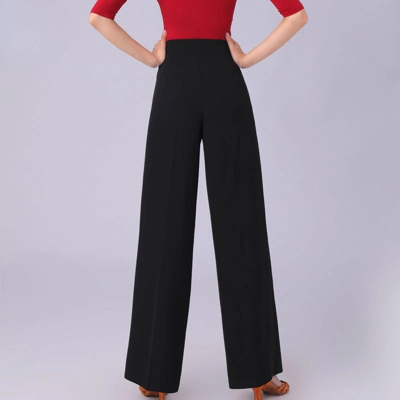 Pantalon de danse latine personnalisé, pratique sociale, jambes larges, costume de danse moderne, taille haute, Gitaba, vêtements pour femmes