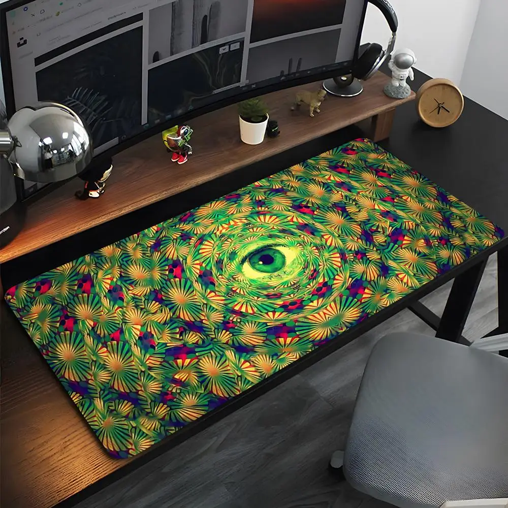 

Коврик для мыши Trippy Psychedelic Mushrooms Eye, высококачественный коврик для мыши из натурального каучука, самый профессиональный моющийся коврик для мыши для ноутбука