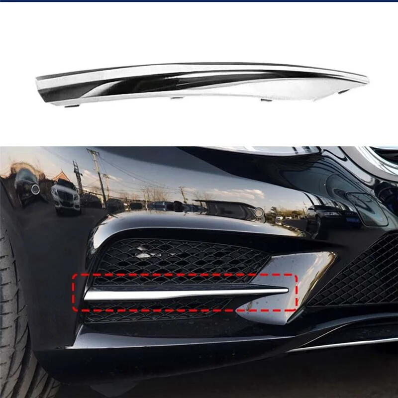 

A21F-Car Front Bumper Grill Fog Lamp Chrome Trim For Mercedes Benz S Class W222 S400L S500L 4MATIC 2228852321 2228852421