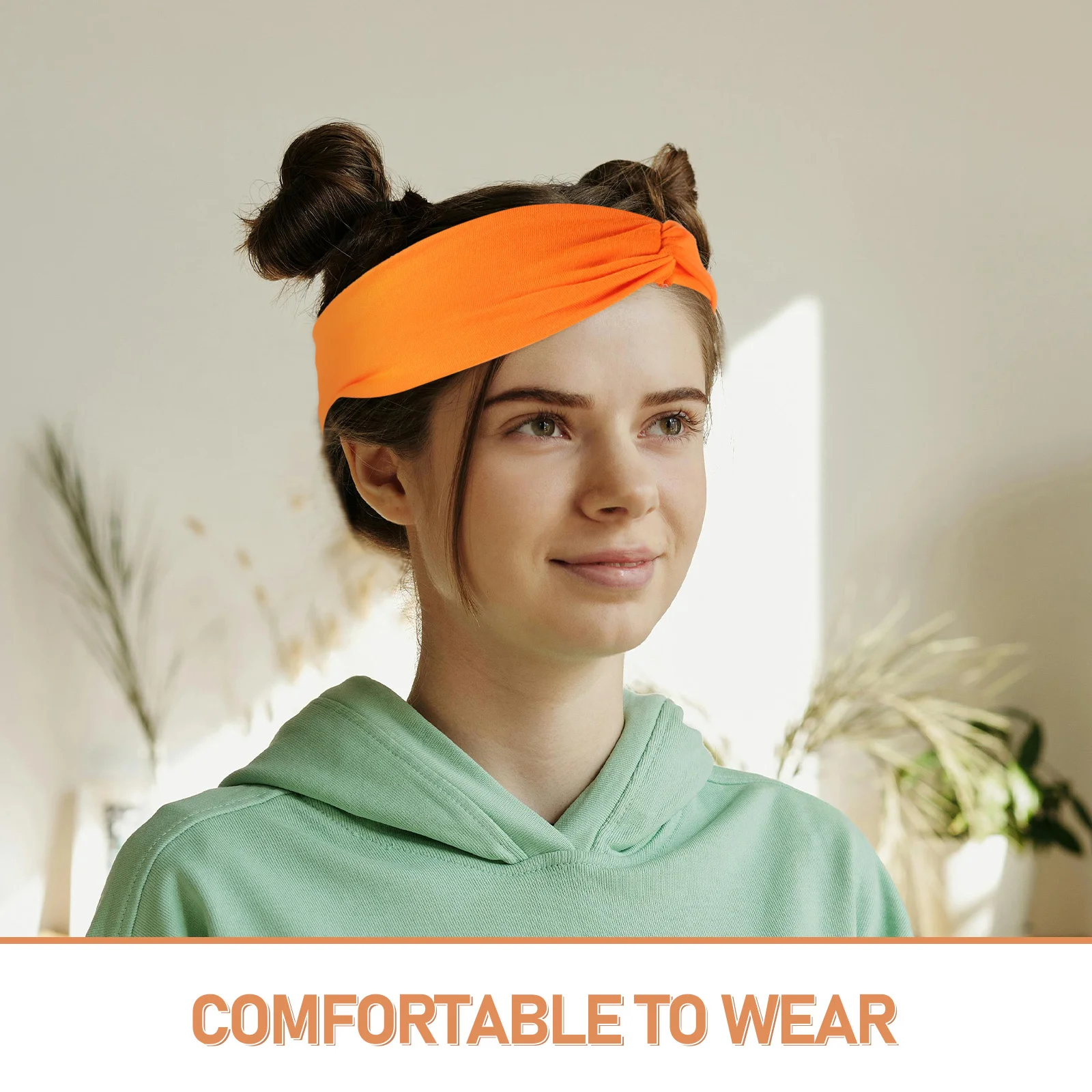 المرأة مرونة عمامة رئيس التفاف عقال عقدة الملتوية رباط شعر تنفس العرق ماصة خفيفة الوزن لينة مريحة