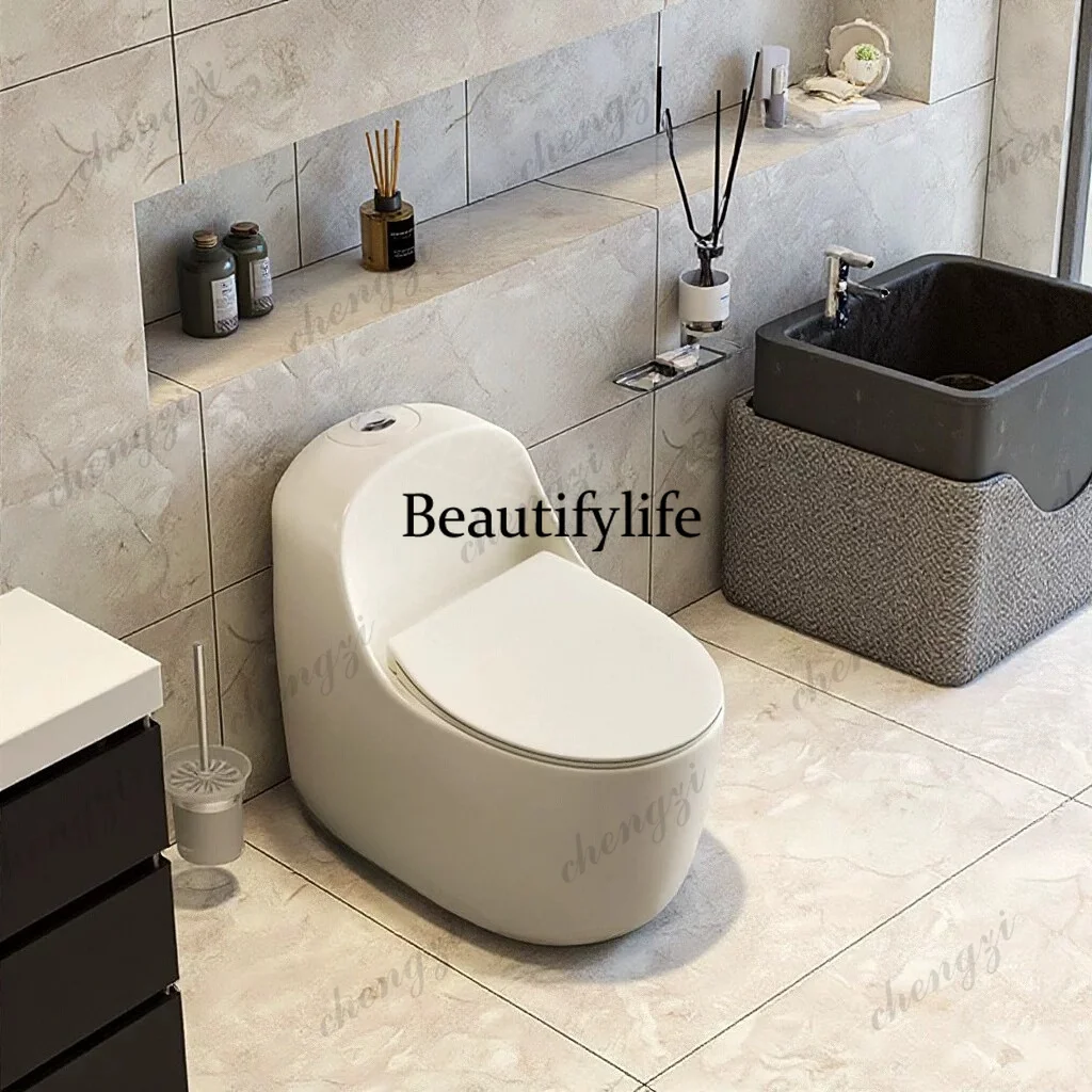 Ceramic, creative toilet siphon household toilet ordinary small apartment toilet round