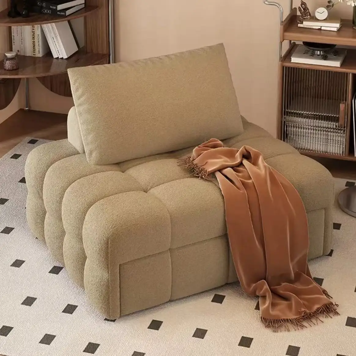 Multifunctional two-in-one pull-out retractable single and double sofa bed folding dual-purpose small apartment living room