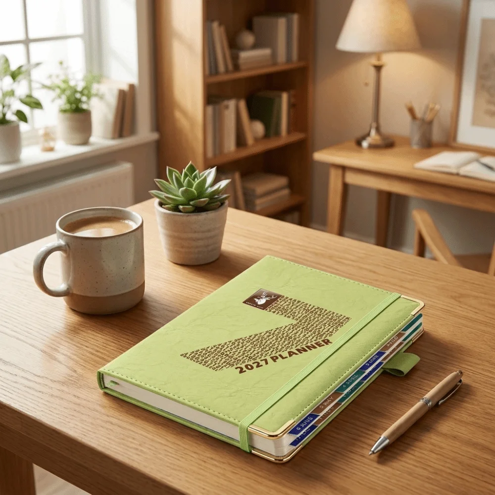 Thick Paper 2027 Schedule Planner Notepad Portable English A5 Agenda Planning Notebook Efficiency Wear-resistant