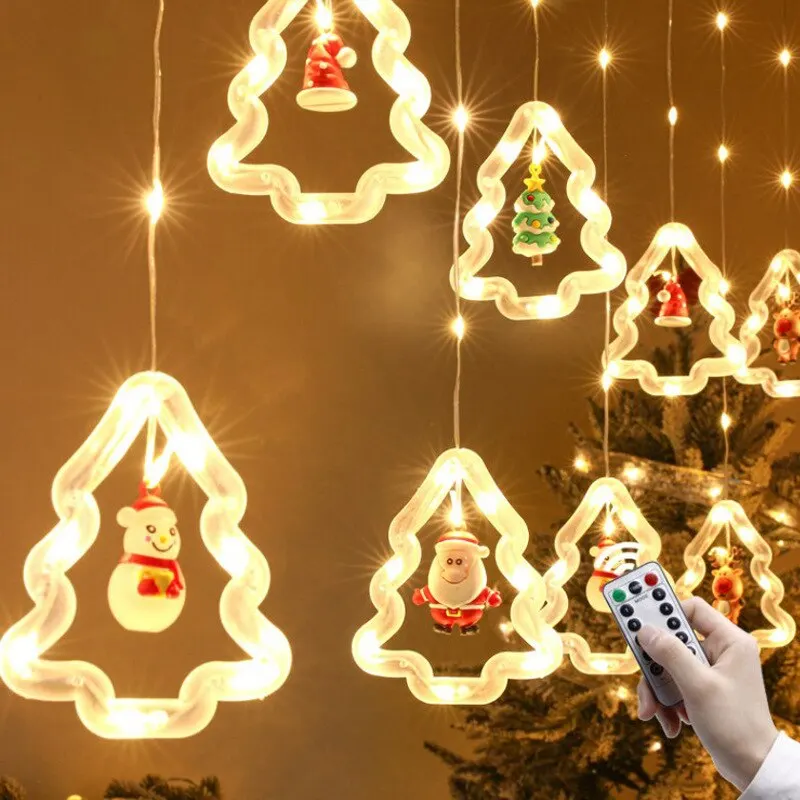 1pc Fairy Curtain String Lights Christmas Wish Ball LED Wedding Holiday Garland Lamp for Home Room Party Decoration