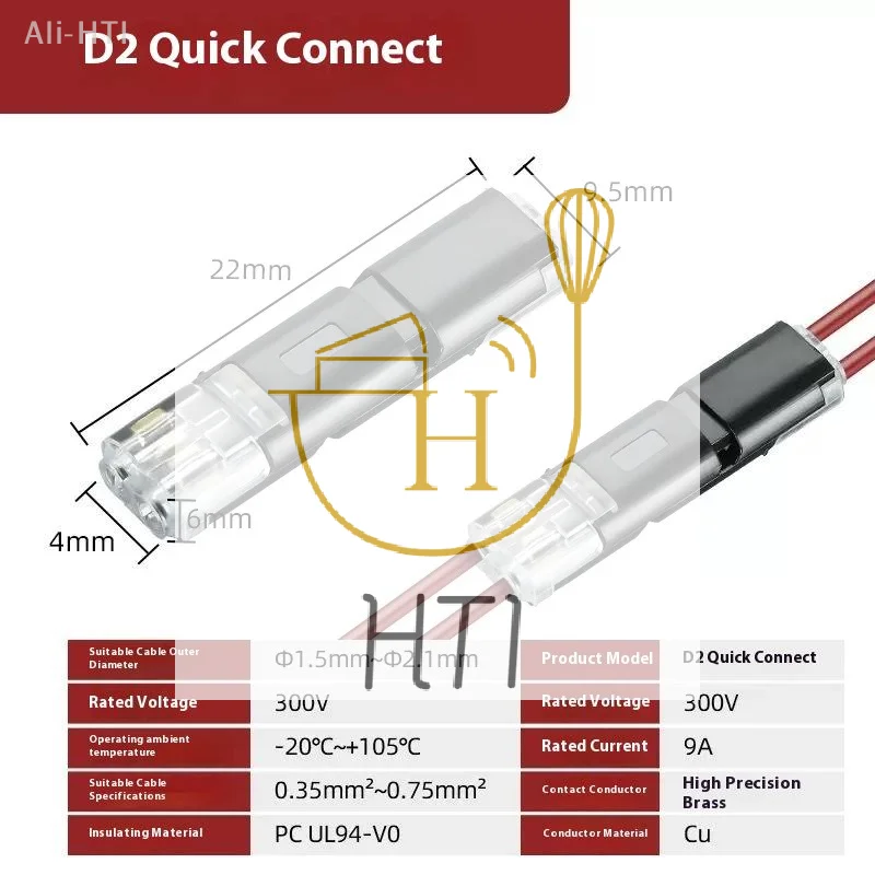 5/10/20Pcs 2 Pin Wa…