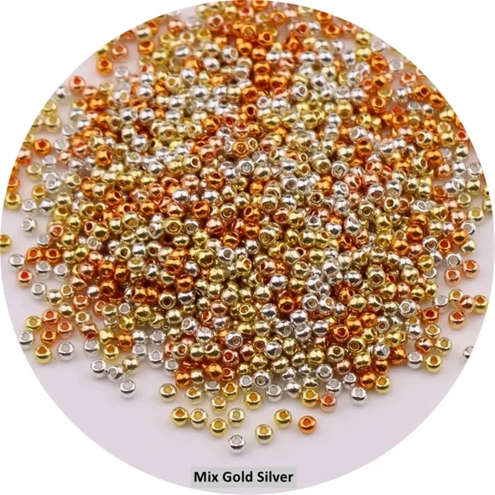 11/0 Japan Metallic Farben Glas Rocailles 2mm Uniform Bronze Überzogene Runde Spacer Glas Perlen Für DIY Charme Handwerk schmuck Machen – Detail 7