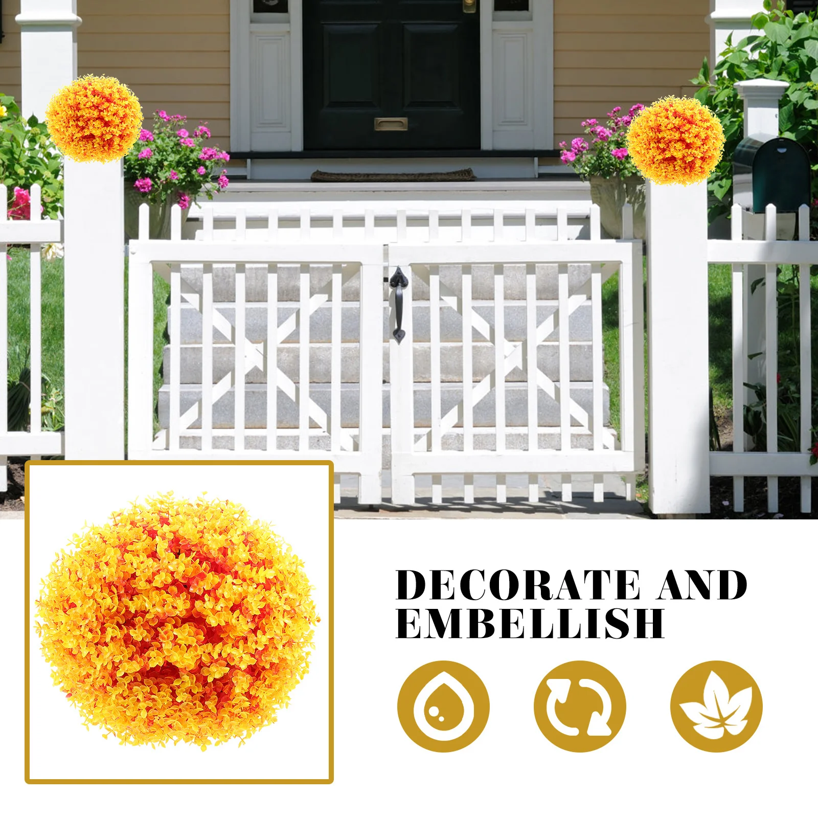 

Artificial Grass Ball Eucalyptus Leaf Simulation Lightweight Hanging Ornament Indoor Outdoor Party Wedding Decoration