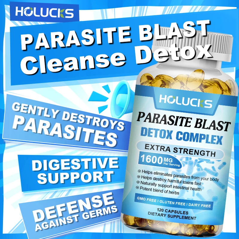 Capsule complesse disintossicanti naturali per parassiti, supportano l'equilibrio della flora intestinale e la vitalità generale, purificazione interna, immunità