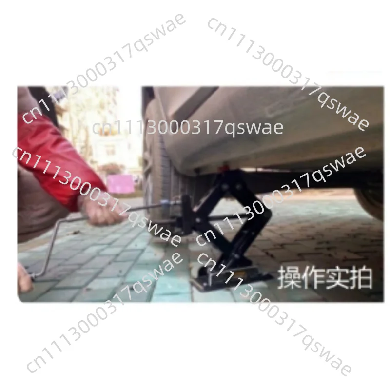 12V Heavy Duty Electric Car Jack 1 Ton Portable Scissor Auto Lifting Tool with Hand Crank for SUV Pickup Truck