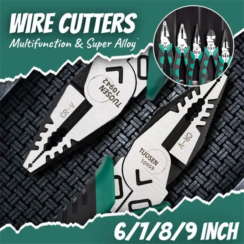 Professional Wire Cutting Pilers Wire Stripper Demolisher Pliers Universal Needle Nose Pliers Electrician Metal Working Tool