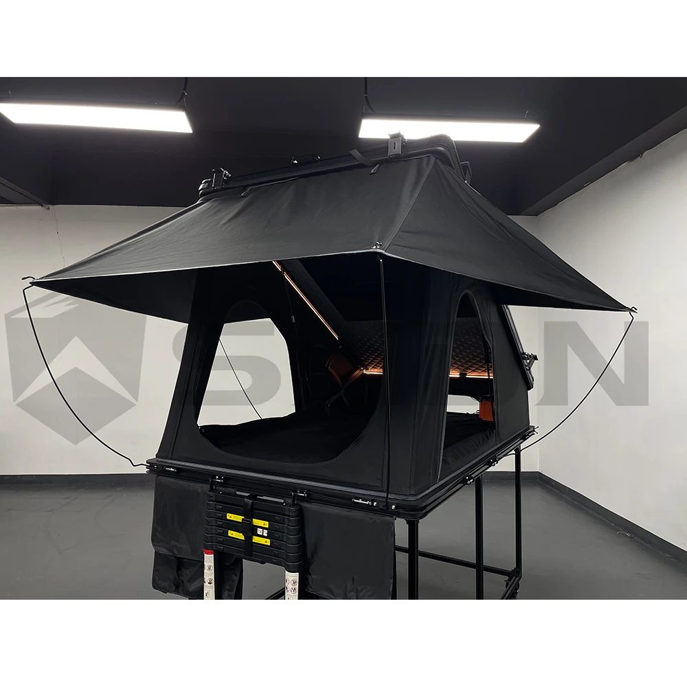 

Outdoor Large Space 2-3 Person Person Camping Waterproof Roof Aluminum Shell Car Rooftop Tent Hard Shell Roof Top Tent for Sale