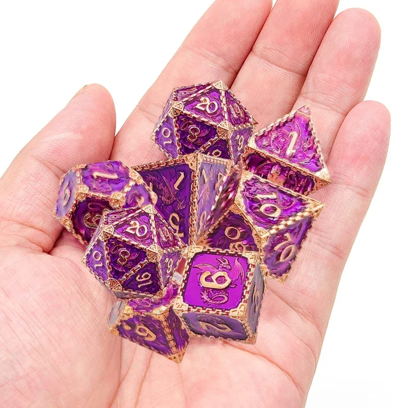 New ForDND Dice Metal Polyhedral D&D Dice for Dungeon and Dragon MTG RPG Roll Playing Game D20 D12 D10 D% D8 D6 D4 D+D Dice Set