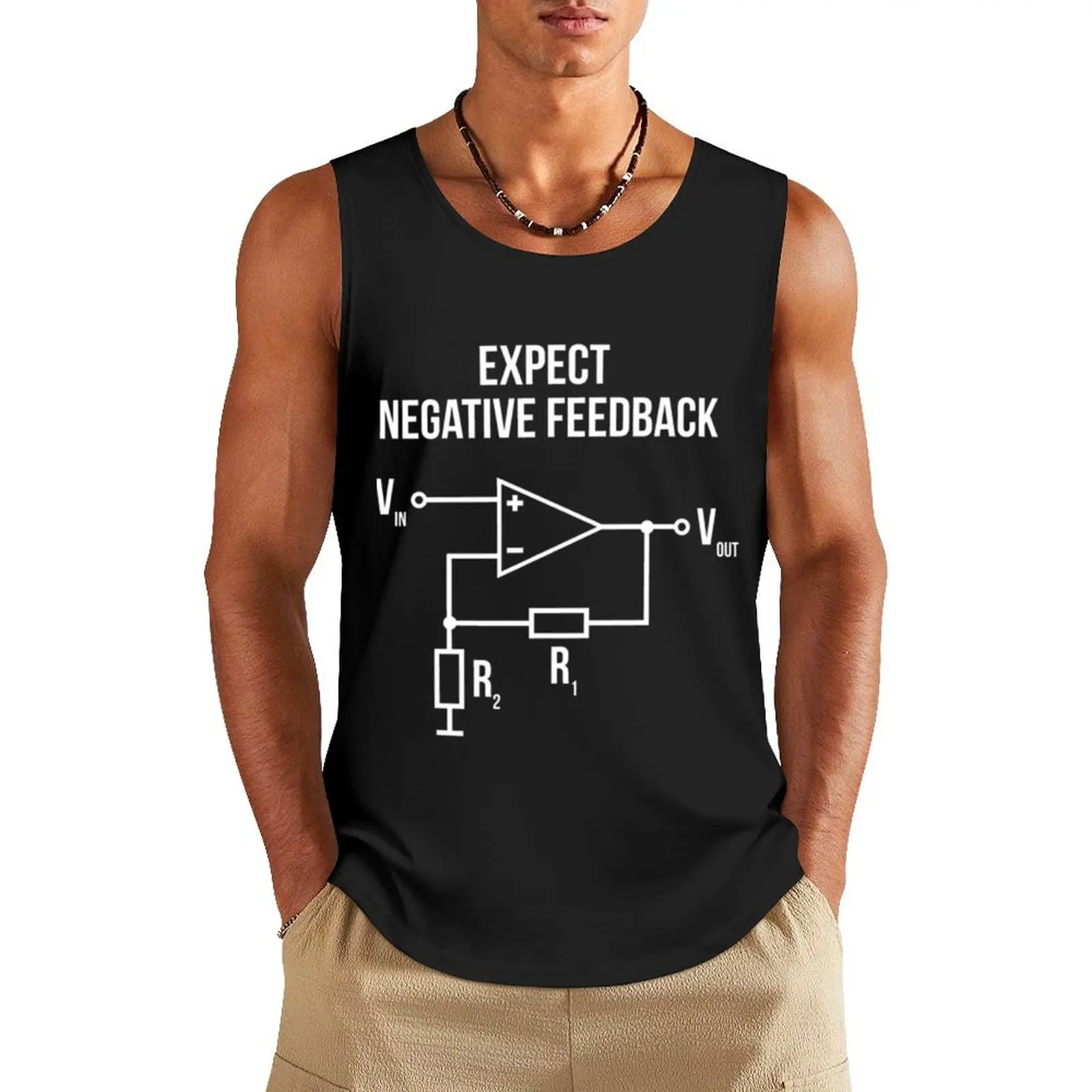 Electrical Engineer Op Amp Negative Feedback Tank Top muscular man Men's gym clothing