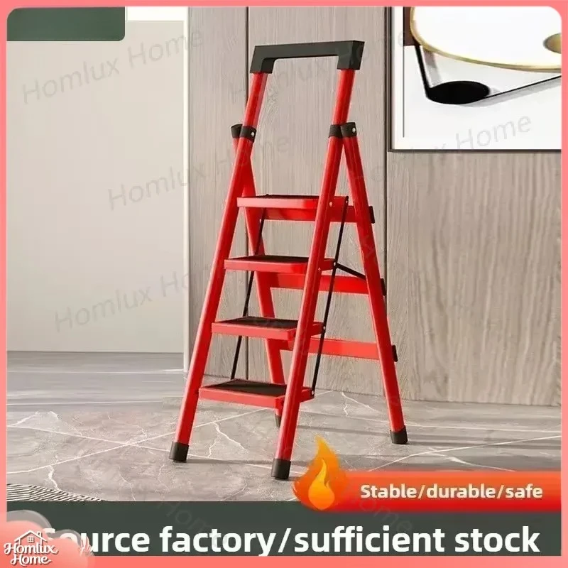Folding Zigzag Ladder Home Step Stool Anti Slip Pedal Portable Multifunctional Indoor Outdoor Aluminum Extension Ladder for