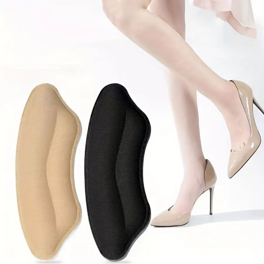 2 Pack Self-Adhesive Heel Pads for Shoes Shoe Inserts Heel Protectors Improve Fit Comfort Prevent Slippage for Big Shoes