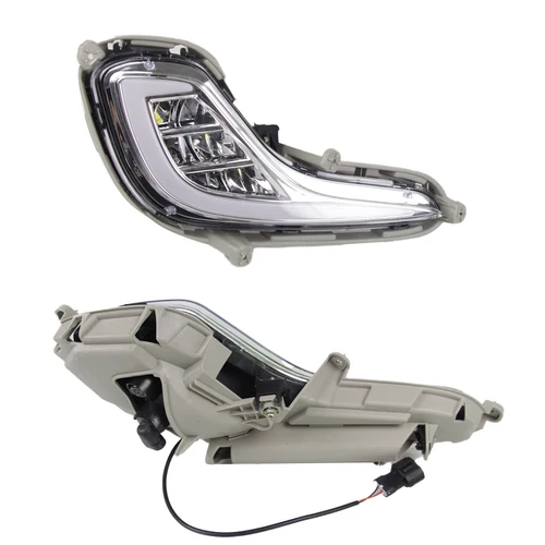 Imagen 2 del producto DRL para Hyundai Accent Solaris 2010-2016 función de luz de señal de giro amarilla 12V coche DRL luz LED de circulación diurna lámpara antiniebla Led 