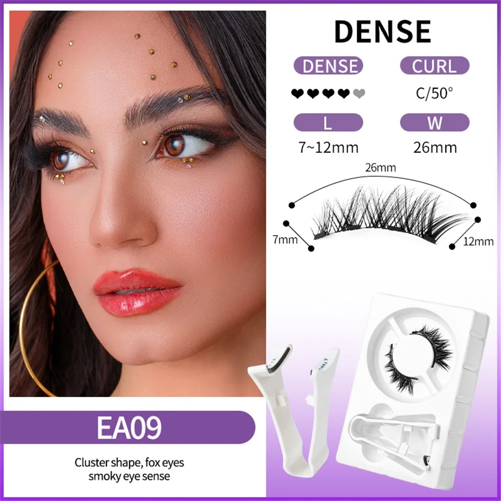 Kein Kleber erforderlich, magnetisches Wimpern-Set, natürliches Aussehen, wiederverwendbare magnetische falsche Wimpern, einfach zu tragen