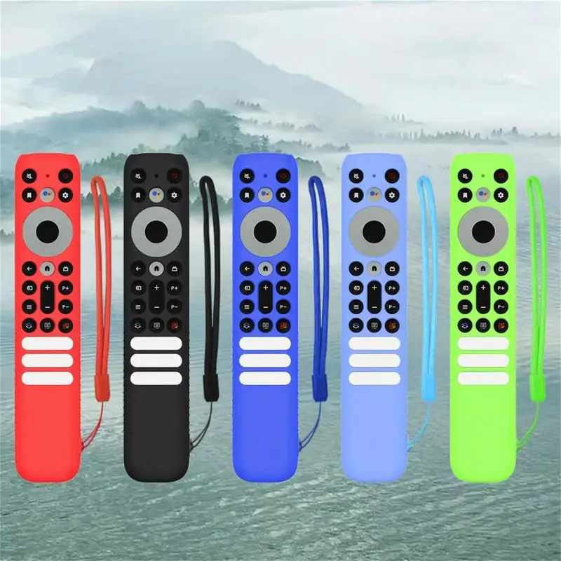 Silicone Remote Protective Case Replacement Controller Sleeve With Lanyards Compatible For TCL RC902V Remote Controls