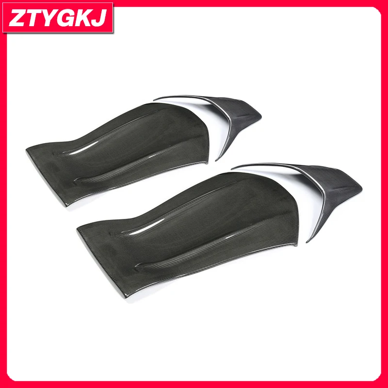 

4 PCS Paste Type Dry Carbon Fiber Material Seat Back Cover Trims For Mercedes Benz A45amg CLA45amg GLA45amg E63amg C63amg