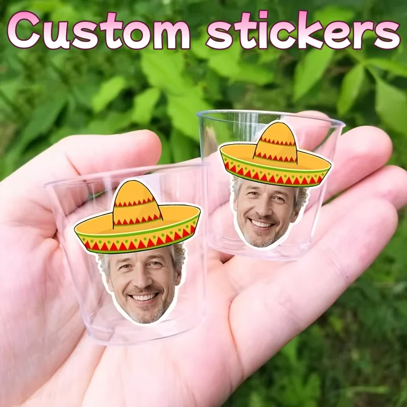 

Groom Face Shot Glass stickers Bachelorette Party Groom Face Decorations Groom Face Party Favors Personalized party decor Final