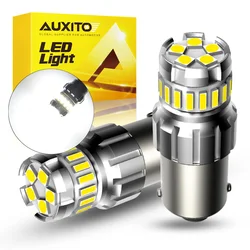 AUXITO 2Pcs 1156 BA15S P21W LED Bulb Canbus T20 W21W 7443 7440 DRL Car Signal Light BAY15D 1157 P21/5W R5W LED Reversing Lamp