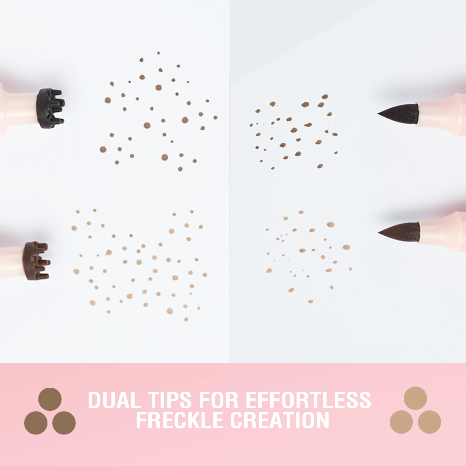 2 IN 1 Double Natural Simulation Sommersprossenstift, Farbe, wasserfest, einfache Farbe, Sommersprossenstift