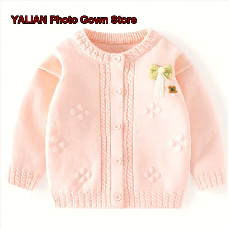 Girls Knit Cardigan Elegant Spring Outwear for Infants and Toddlers