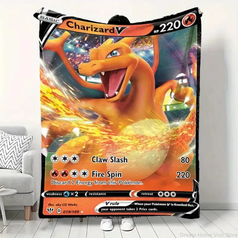 

New Pikachus Series Cute Blanket Kawaii Creativity Cartoon Character HD Printing Soft Throw Blanket for Bed Sofa Household Goods