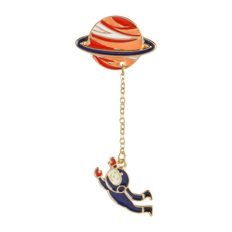 Space Ship Rocket Brooch Badge for Bag Lapel Pin Jewelry Gift for Kids 10styles To the Space Enamel Pin Custom Astronaut-