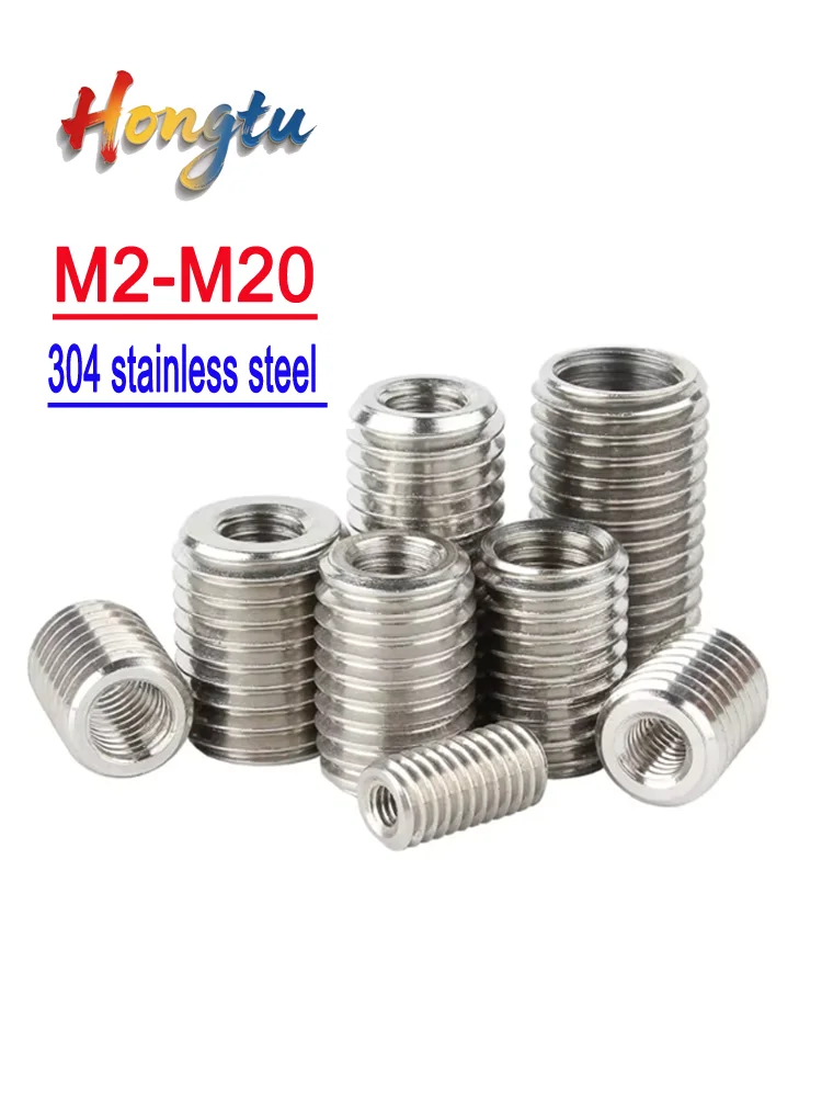 

2/5 pcs 304 stainless steel internal-external thread adapters, fitting M2-M12, M20.