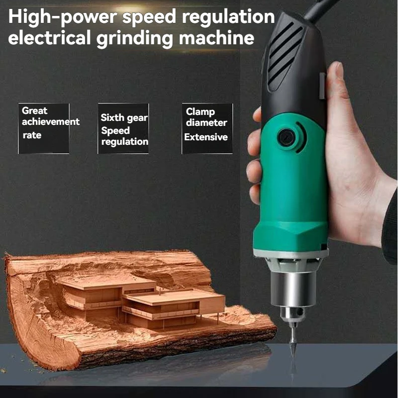 Electric Rotary Tool Mini Grinder Engraving Machine, Multi-Function Polisher Sander Drill for Metal & Wood Processing