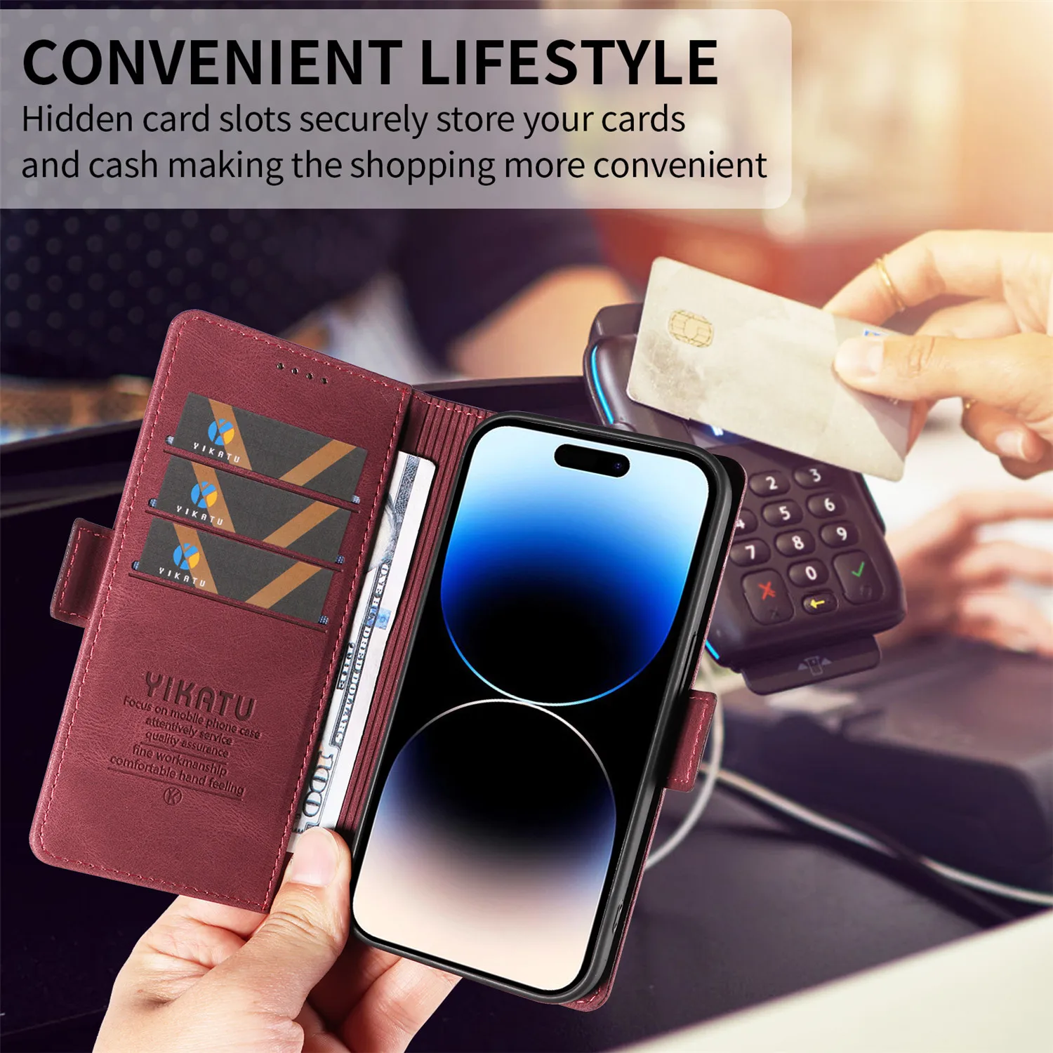 เคสหนังแบบพลิกสำหรับ Samsung Galaxy A12 A13 A14 A15 A22 A23 A24 A25 A32 A33 A35 A52S A53 A55 A72 A73 พร้อมช่องใส่บัตรและขาตั้ง