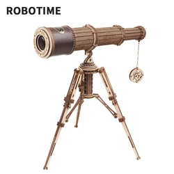 Robotime – télescope télescopique monoculaire en bois, Kits de construction de maquettes à assembler, jouet cadeau pour enfants et adultes, 1:1, 314 pièces, DIY