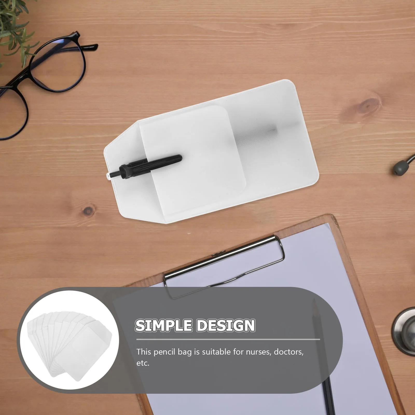 10 قطعة حقيبة القلم ممرضة طبيب منظم المواد البلاستيكية كيس التخزين مستشفى ملحق هدية جيب حماة للقمصان