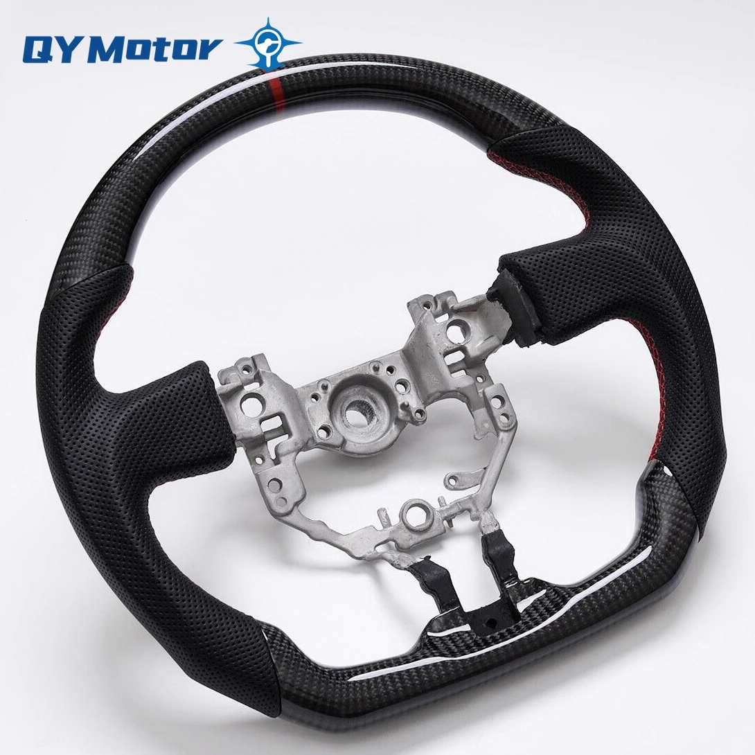 Real Carbon Fiber Perforated Leather Steering Wheel Fits 2012-2016 Toyota GT 86 Subaru BRZ FR-S