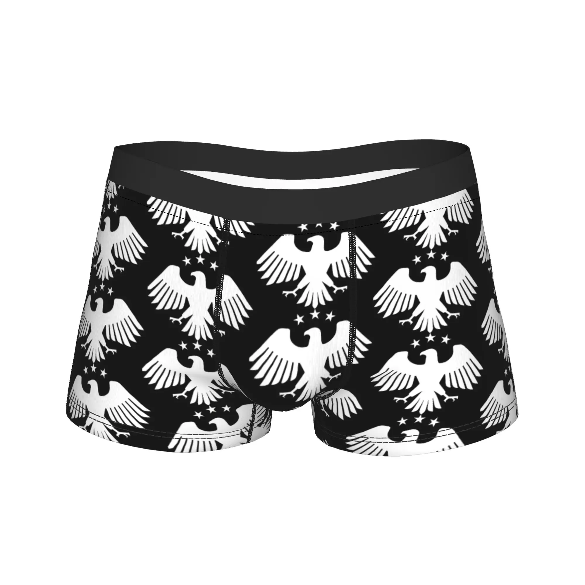 

White Syrian Emblem Boxer Brief Underwear Hot Sale Men Novelty Trunk Design Plus Size Panties