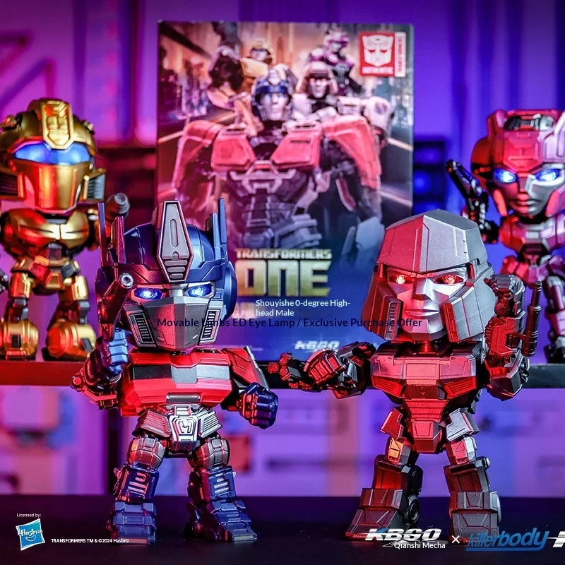

KBGO Killerbody Transformers One Q Bobble Head Figures Optimus Prime Megatron Bumblebee LED Eyes Movable Limbs Collectible Toy