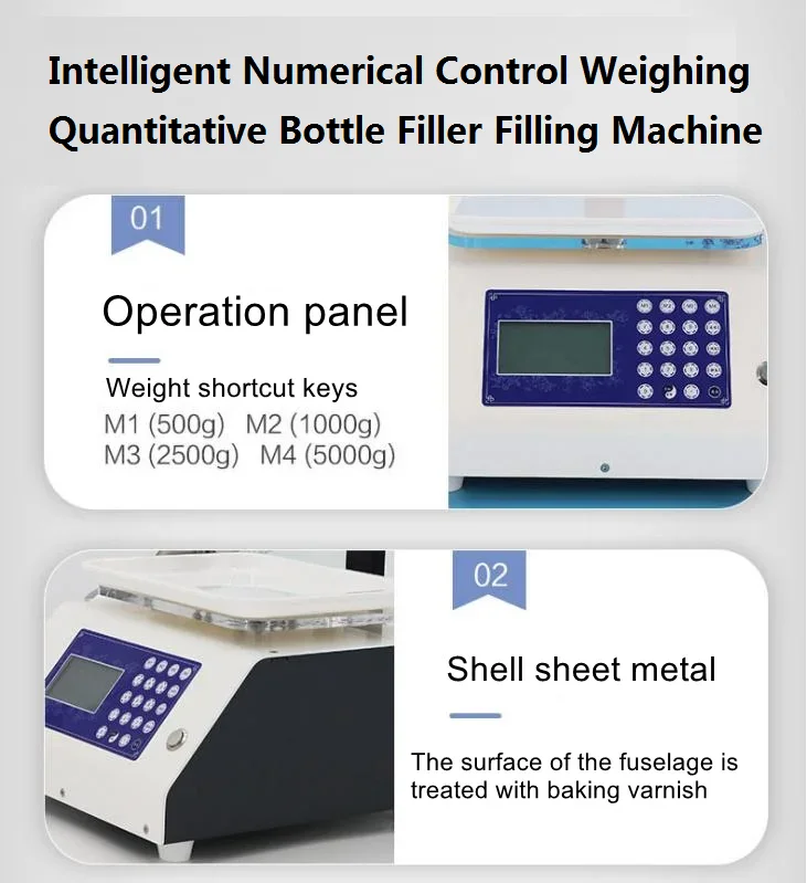Food Grade Automatic Honey Filling Machine Intelligent Numerical Control Weighing Quantitative Bottle Filler Filling Machine