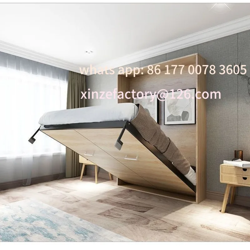

Customizable invisible folding bed Small apartment wall bed Rollover integrated does not include cabinet mattress