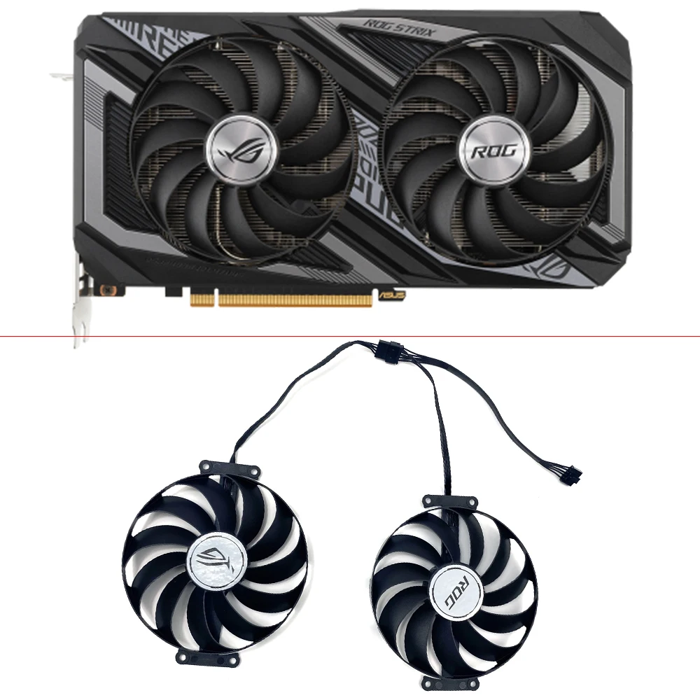 2PCS Cooling Fan For ASUS Dual Radeon RX 6700 XT OC Edition GDDR6 RX6600 XT 95MM CF1010U12D RX6700XT Graphics Card Cooling Fan