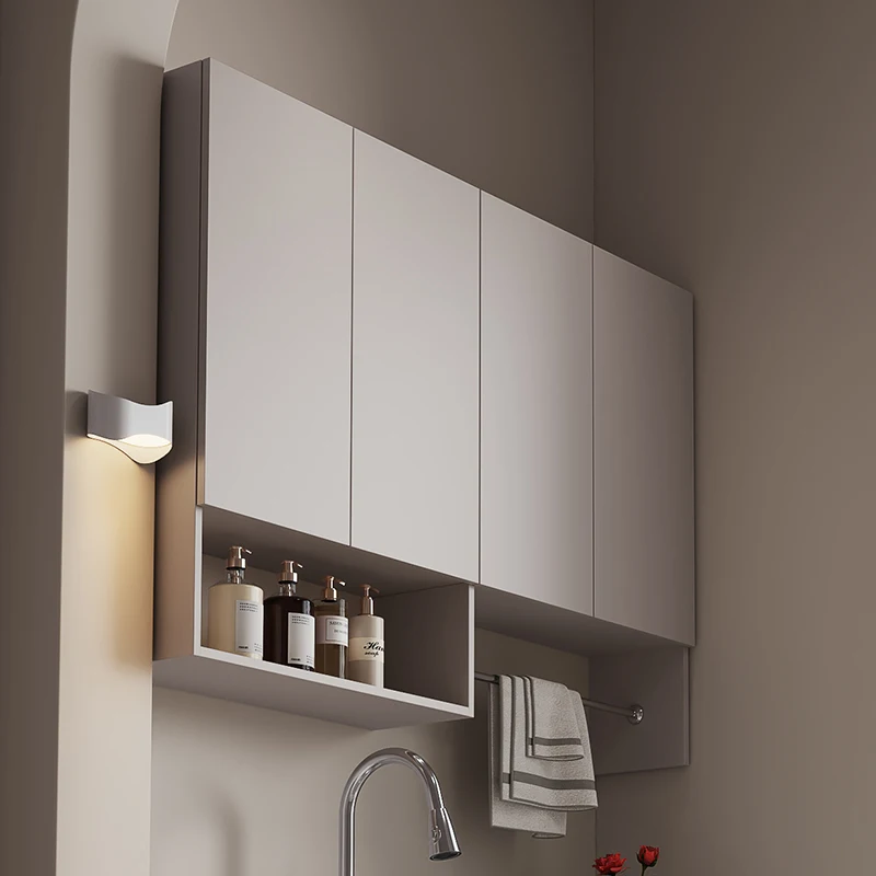 

Индивидуальный балкон сотовый алюминиевый новый большой подвесной шкаф с тарелкой, комбинированный шкафчик для ванной комнаты, встроенный шкаф кремового цвета