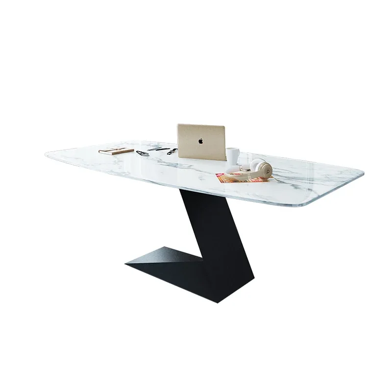 yj7 Nordic rock slab desktop computer desk household bedroom light luxury marble desk writing desk