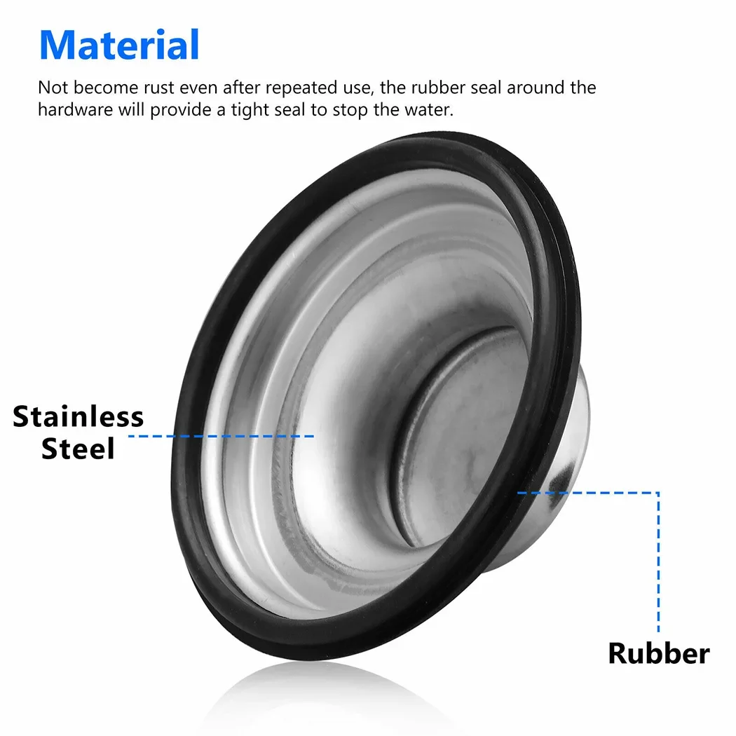 Garbage Disposal Sink Stopper For Waste King For Whirlaway & Many Others Stainless Steel High Quality Material