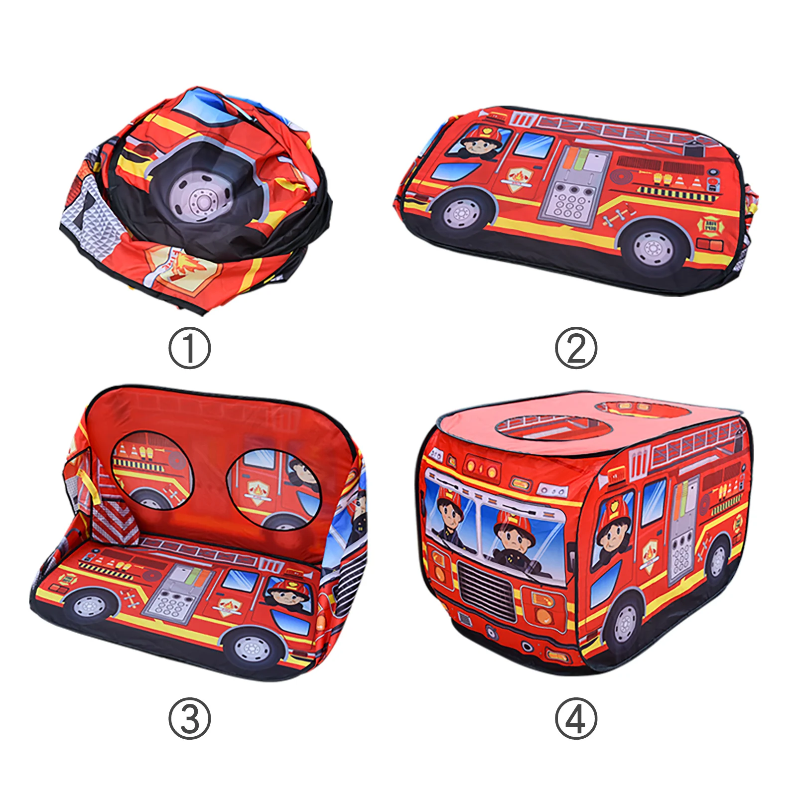 Tenda per auto pieghevole comoda per bambini, giocattolo per casa da gioco per bambini, piscina con palline oceaniche, camion dei pompieri, base segreta per ragazzi e ragazze