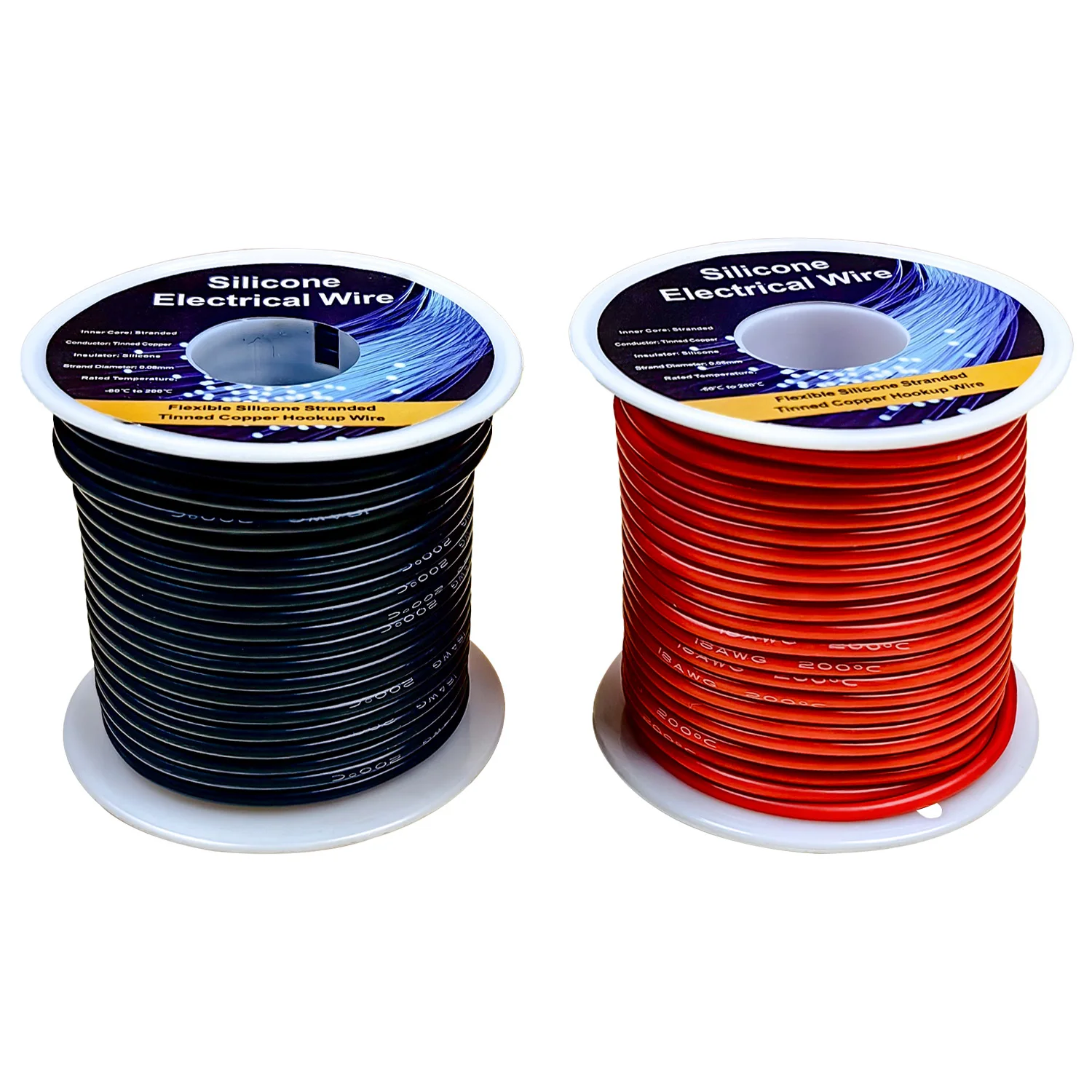 Black Red 12/13/14/16/17/18/20/22/24/26/28/30 AWG Flexible Silicone Electrical Wire Stranded Tinned Copper Electric Hookup Wire